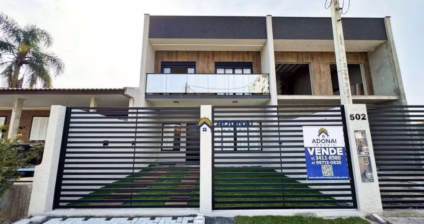 Sobrado novo de alto padrão de acabamento, com 4 dormitórios à venda, 153 m² por r$ 1.200.000 - centro - guaratuba/pr