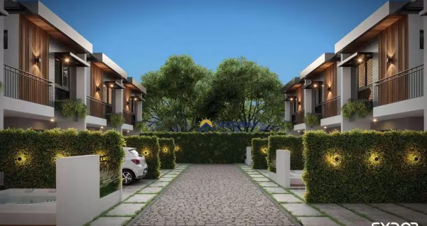 Sobrado no condomínio maré de lua, com 2 dormitórios à venda, 72 m² por r$ 398.000 - eliana - guaratuba/pr