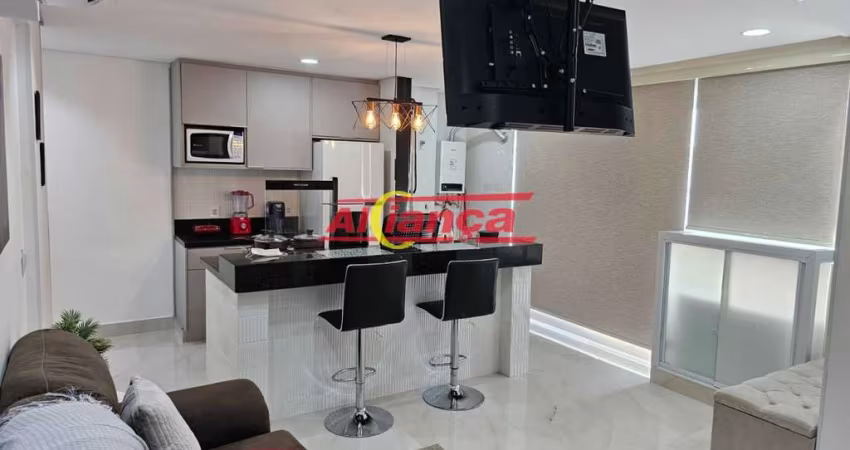 STUDIO MOBILIADO 36M² COM 1 DORMITÓRIO E 1 VAGA DE GARAGEM- CENTRO - GUARULHOS POR R$2.800,00