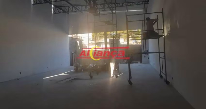 Salão comercial para alugar, 04 vagas, 230m² - jardim santa barbara - guarulhos/sp por r$ 9.000,00