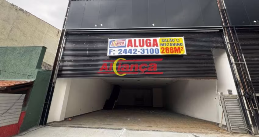 Salão + mezanino para alugar, 288m² de área total construída - centro - Guarulhos/SP