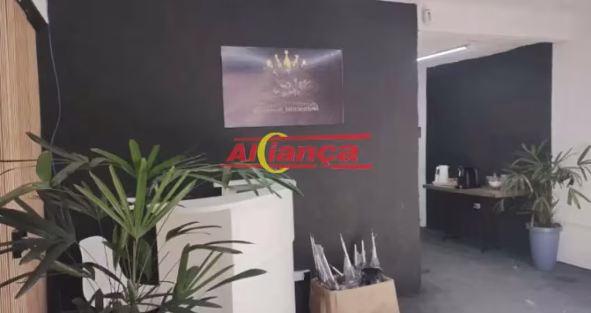 Salão comercial para alugar com 3 salas, recepção, cozinha, vila galvão - guarulhos por r$: 1.200,00