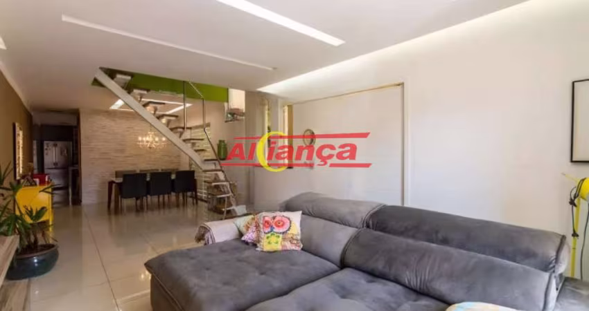 Sobrado mobiliado para alugar 3 quartos,sendo 1 suíte e 4 vagas 240m²,Parque Continental-R$ 4.450,00