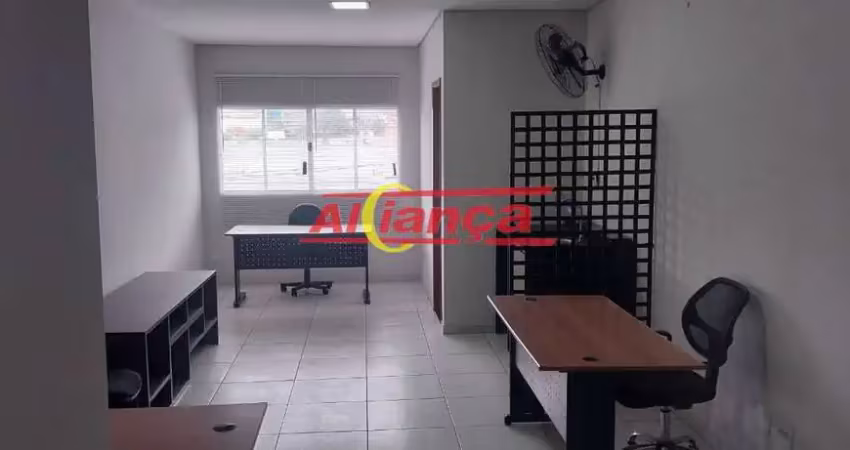 Sala para alugar 32m² no vila galvão, por r$ 1.500,00