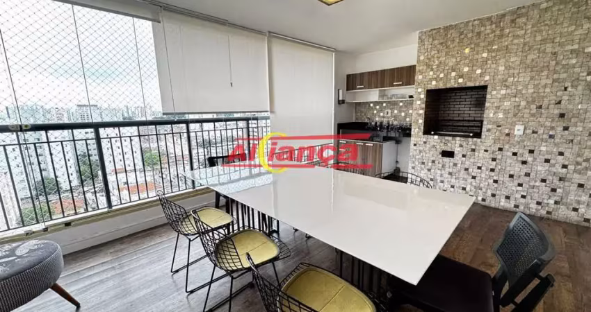 Apartamento para alugar com 3dormitórios sendo 1 suíte, 140m² - vila sao jorge -guarulhos/sp