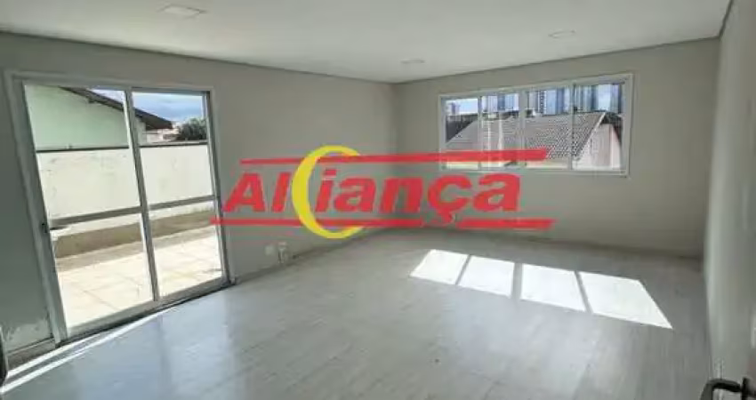 Sala para alugar, com sacada 32 m²  - vila augusta - guarulhos/sp - por r$ 1.800,00