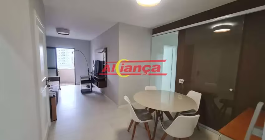 Apartamento mobiliado - 3 dormitorios - 1 suite - 2 vagas - centro - guarulhos - sp