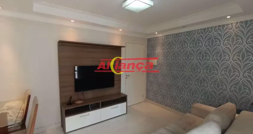 Ótimo apartamento mobiliado 50m² com 2 quartos e 1 vaga de garagem - vila augusta - guarulhos/sp.