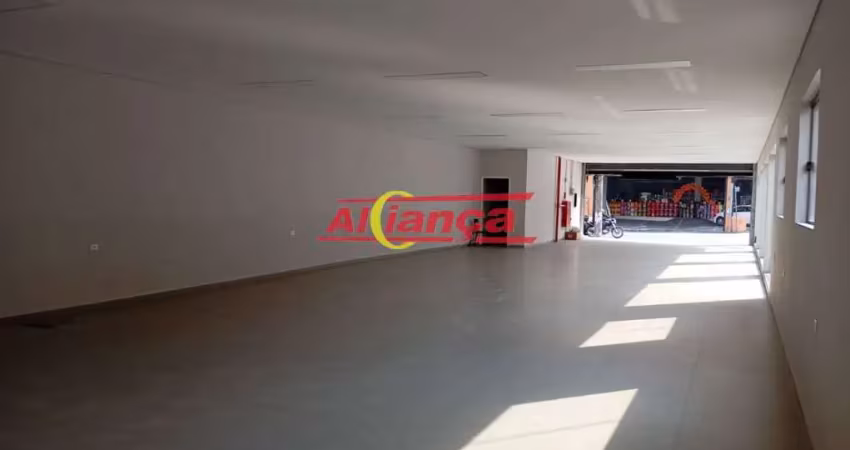 Excelente salão comercial - r$ 12.000,00 -  3 vagas - 2 banheiros - vila hulda- guarulhos - sp.