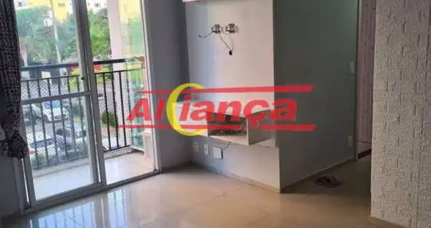 Apartamento 57m², com 3 quartos e 1 suíte para alugar no cocaia - guarulhos
