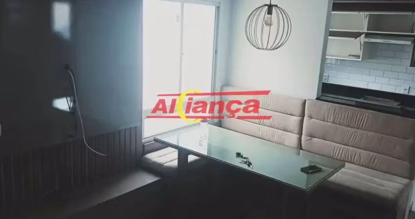 Apartamento 47m², com 2 quartos à locação no jardim ansalca - guarulhos/sp