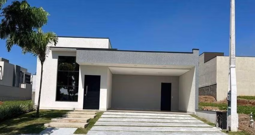 Casa de alto padrão para locação em condomínio no Jardim Piemonte, Indaiatuba-SP: 3 quartos, 3 suítes, 2 salas, 5 banheiros, 4 vagas de garagem, 200m².
