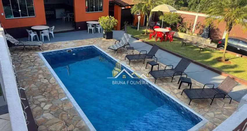 Chácara com 2 dormitórios para alugar, 1000 m² por r$ 1.000,00/dia - terra preta - mairiporã/sp