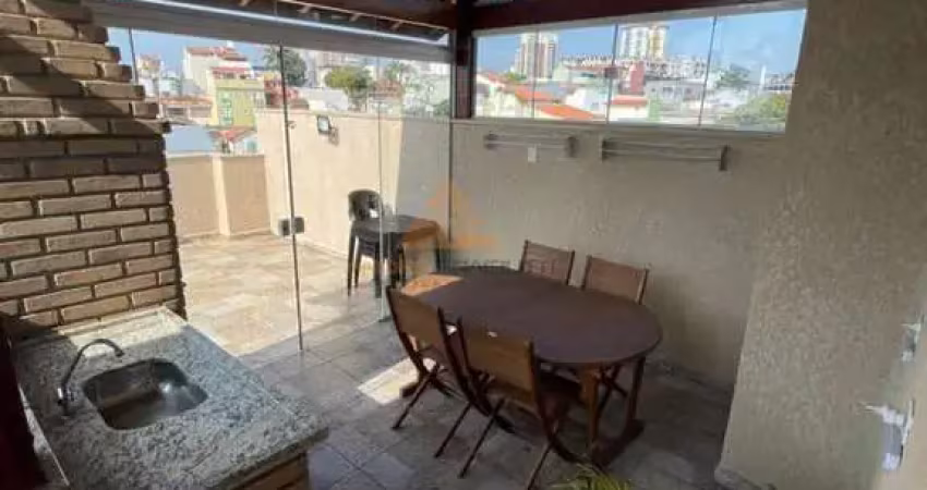 Cobertura para venda em santo andré, vila alzira, 2 dormitórios, 1 suíte, 3 banheiros, 2 vagas
