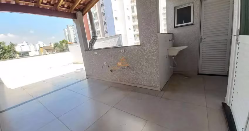Cobertura para venda em santo andré, vila pires, 2 dormitórios, 1 banheiro, 1 vaga