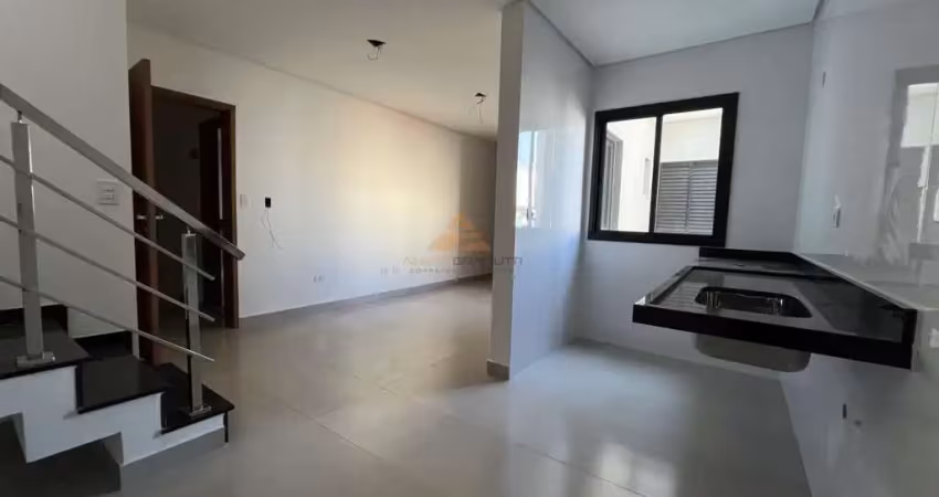 Cobertura para venda em santo andré, vila valparaiso, 2 dormitórios, 1 suíte, 2 banheiros, 2 vagas