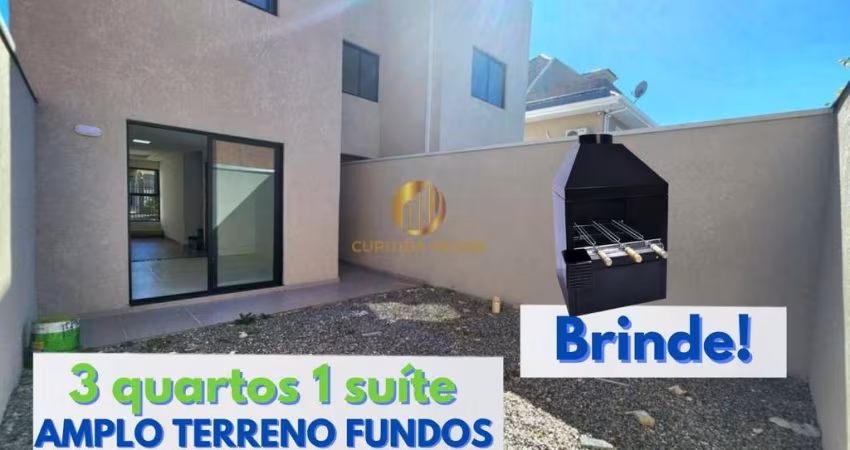 sobrado 3 quartos sendo 1 suíte e amplo terreno nos fundos Alto Boqueirão