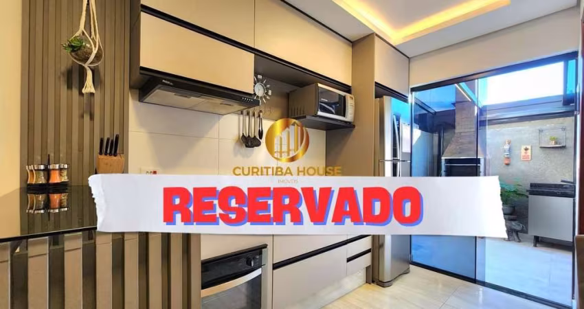 Lindo sobrado com 2 quartos, mobiliado com garagem para 2 carros e fundos com churrasqueira