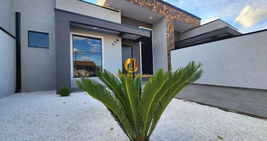 Casa com 3 quartos sendo 1 suite, com preparação aquecimento a gás no Eucaliptos Fazenda Rio Grande