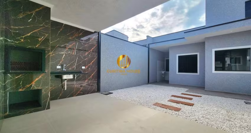 Linda casa térrea 3 quartos sendo 1 suite, alto padrão de acabamentos com espaço fundos com edícula  e churrasqueira Eucaliptos Fazenda Rio.