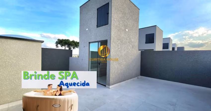 Sobrado triplex 3 quartos sendo 1 suíte,  rooftop terraço gourmet com churrasqueira em condomínio fechado Alto Boqueirão