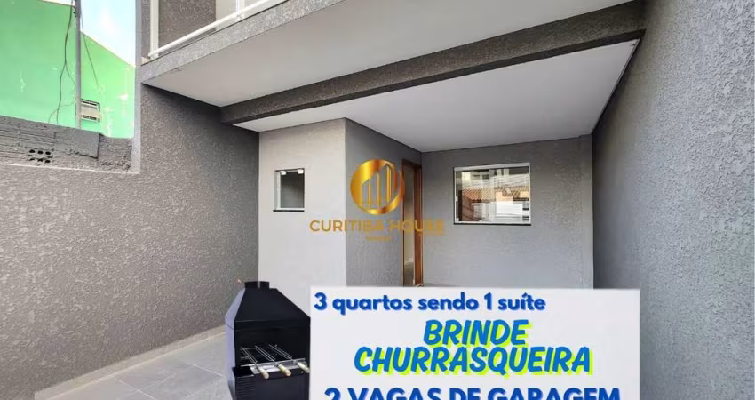 Sobrado 3 quartos com suíte e 2 vagas de garagem sendo 1 coberta  no sítio cercado.