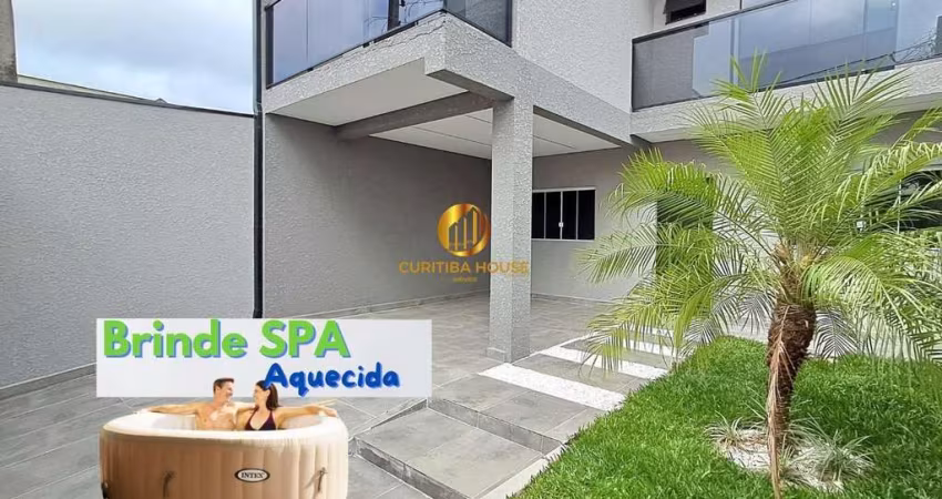 Sobrado Alto Padrão com 4 quartos sendo uma suite, espaço gourmet, garagem para 3 carros, Santa Terezinha em Fazenda Rio Grande.