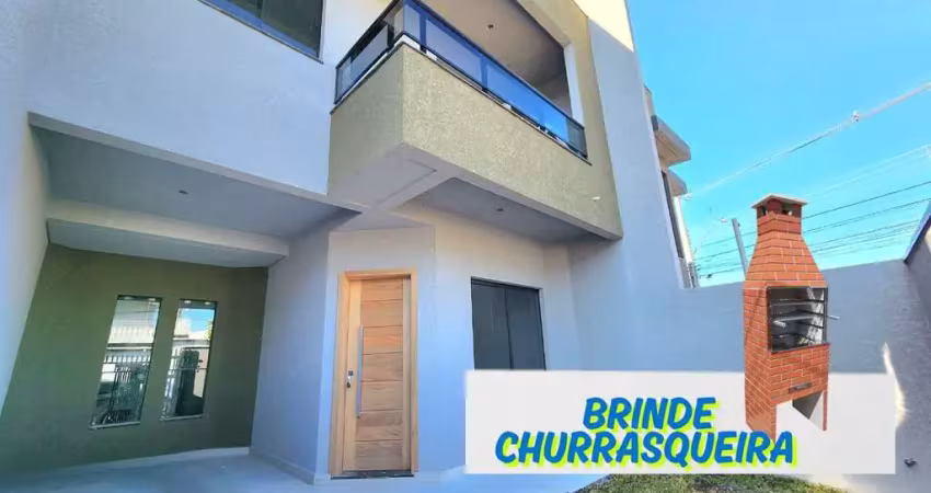 Sobrado novo com 3 quartos, na rua ourizona sítio cercado com garagem coberta!