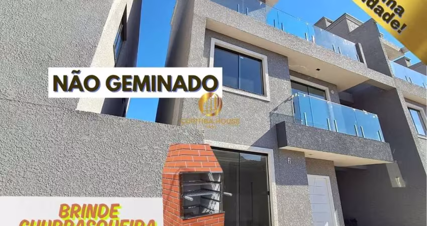 Sobrado triplex não geminado novo com 3 quartos, condomínio fechado pinheirinho e com rooftop