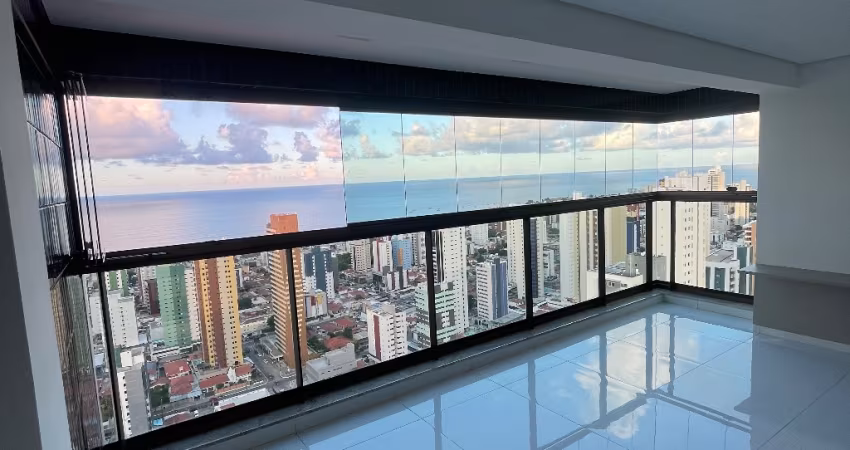 Imóvel único com 02 suítes e vista total do mar