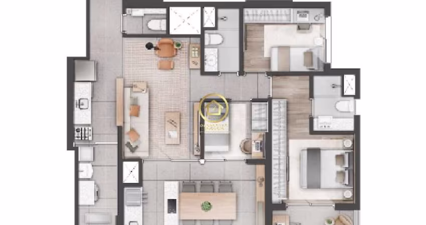 Apartamento com 3 quartos à venda na Praça Cláudio Galeno, 183, Alto da Lapa, São Paulo