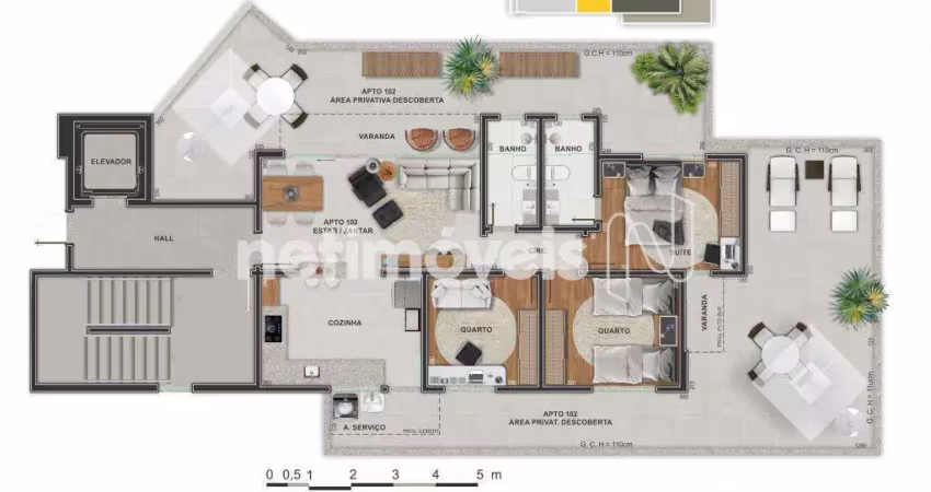 Apartamento com 3 quartos à venda na Rua do Ipês, Novo Horizonte, Sabará