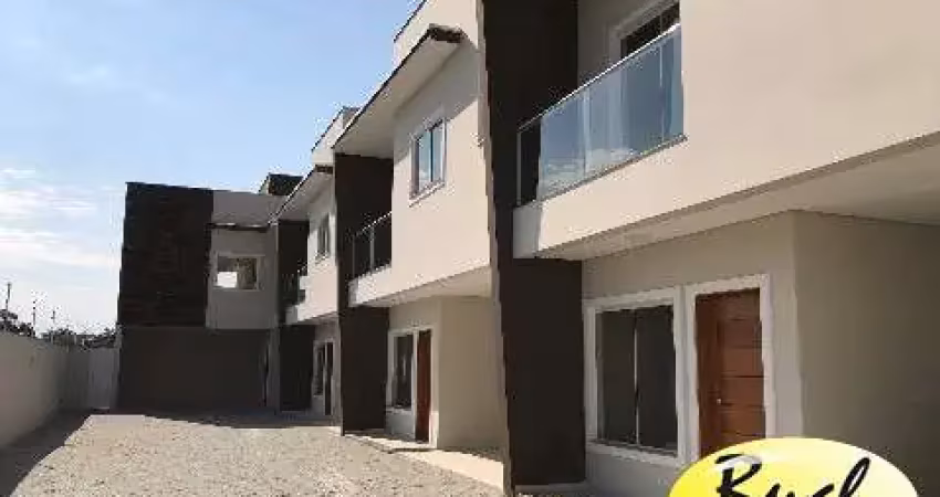 Sobrado geminado novo com 3 quartos no bom retiro, joinville-sc: 154,48 m² privativos, suíte, 3 salas, 3 banheiros, 2 vagas.