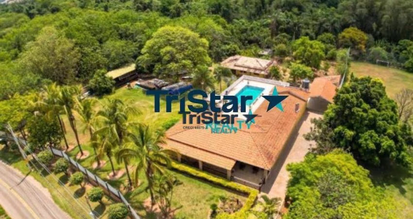 CH0001 - CHACARA COM DUAS CASAS EM CONDOMINIO FECHADO - AT. 6.275 m² - AC. 480m² - MOSTEIRO DE ITAICI INDAIATUBA SP