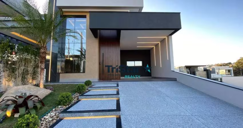 Ca0132 - casa terrea com acabamento unico e de alto padrao em condominio clube com localizaçao privilegiada - at. 202m² - ac. 138m² - park gran reseve
