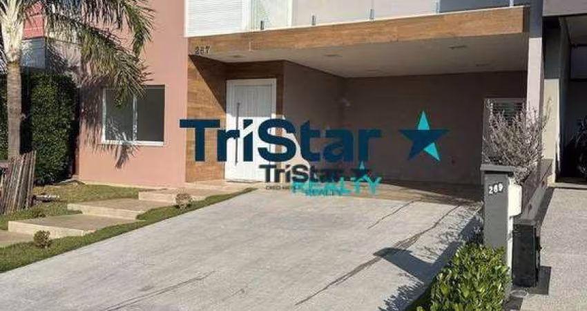 TRISTAR REALTY -CA0322 - BELÍSSIMO SOBRADO PARA LOCAÇÃO EM CONDOMINIO CLUBE ALTO PADRÃO - AT. 300m²  AC. 278m², RESIDENCIAL MARIA DULCE, INDAIATUBA/SP