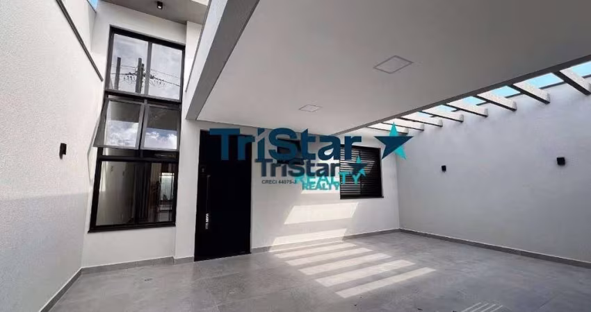 CA0352 - OPORTUNIDADE DE CASA NOVA COM ÁREA GOURMET ACABAMENTO ÚNICO E LOCALIZAÇAO PRIVILEGIADA - AT.150m² - AC.109m² - JARDIM PRIMAVERA INDAIATUBA SP