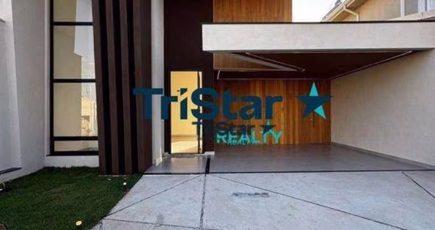 TRISTAR REALTY - CA0280 - CASA NOVA COM PISCINA EM CONDOMINIO - AT. 309,71m² - AC. 195m² - RESIDENCIAL EVIDENCIAS - INDAIATUBA - SP