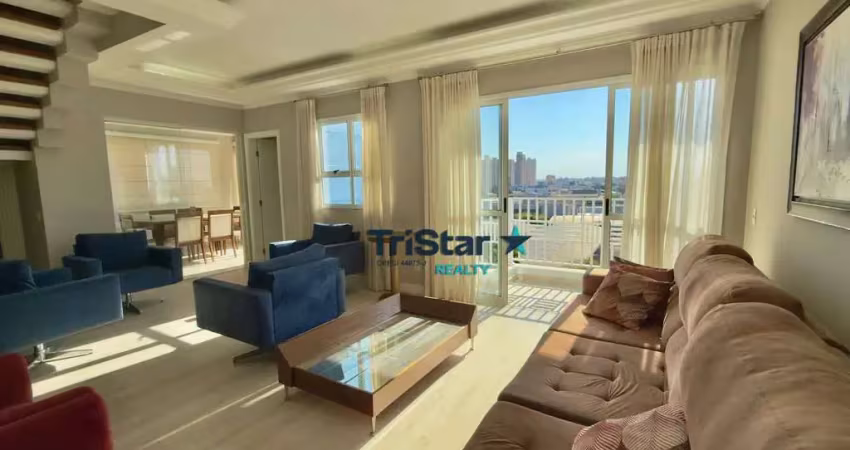 Tristar aluguel - cobertura semi mobiliada com 4 suítes em condomínio bem localizado - au. 204m² - cidade nova - indaiatuba / sp