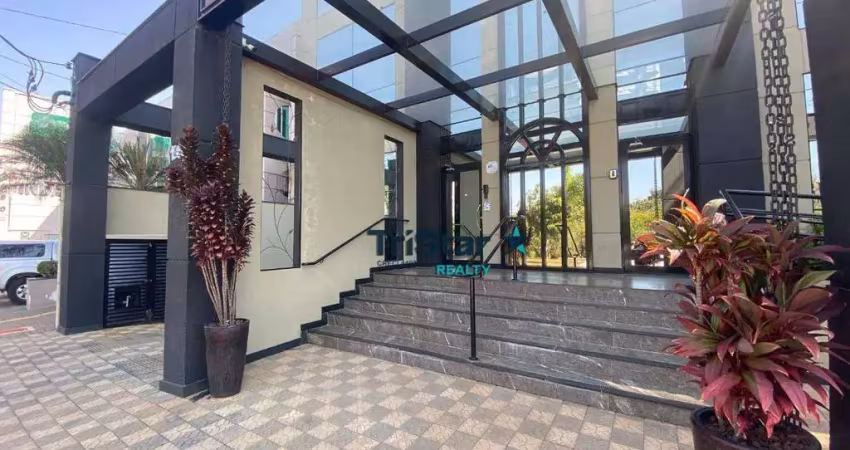 Sl0074 - salao comercial pavimento terreo com mezanino em prédio corporativo as margens do parque ecologico - au. 245m² -  jardim esplanada indaiatuba