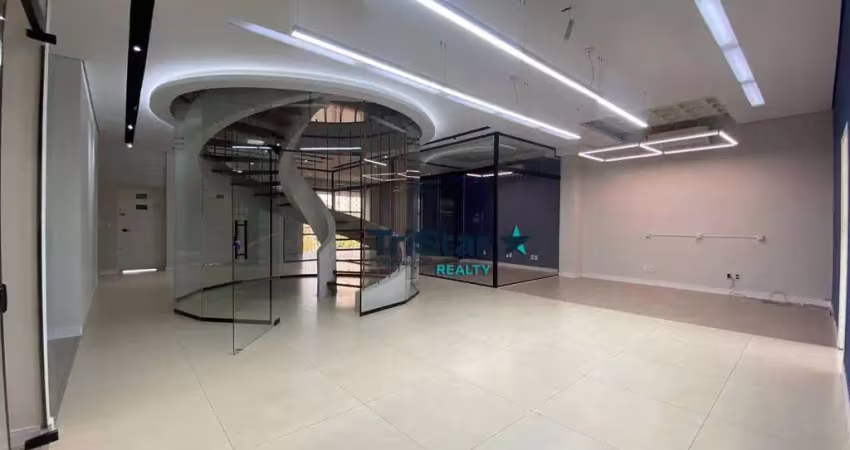 Sl0075 - salao comercial com divisórias e vista para o parque ecológico em prédio corporativo - au. 245m² -  jardim esplanada indaiatuba sp.