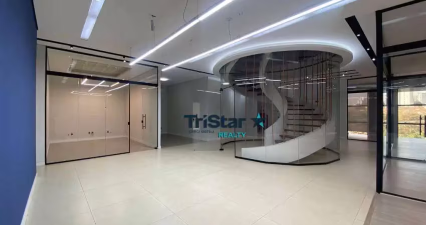 Sa0059 - sala comercial 2° pavimento com elevador e divisórias vista para o parque ecológico em prédio corporativo - au. 245m² -  jardim esplanada ind