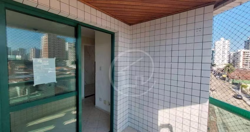 Apartamento com 1 dormitório, vista mar,  para alugar, 51 m² por R$ 2.500/mês - Vila Guilhermina - Praia Grande/SP