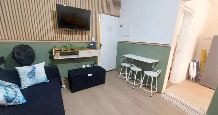 Kitnet a 200 metros do mar com 1 dormitório 1 vaga  à venda, 34 m² por r$ 190.000 - caiçara - praia grande/sp