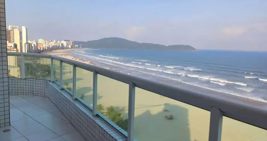 Apartamento frente mar com 3 dormitórios 02 suítes à venda, 127 m² por r$ 1.520.000 - vila guilhermina - praia grande/sp