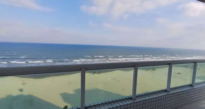Apartamento vista total do mar com 3 dormitórios à venda, 123 m² por r$ 1.445.000 - guilhermina - praia grande/sp