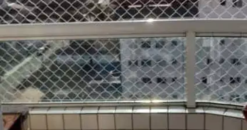 Apto ocian, sacada com churrasqueira carvão, vista mar, planejados, garagem 2 carros.