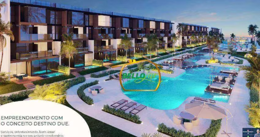Viva o paraíso em muro alto! apartamento com 1 dormitório à venda, 21 m² por r$ 750.000 - porto de galinhas - ipojuca/pe