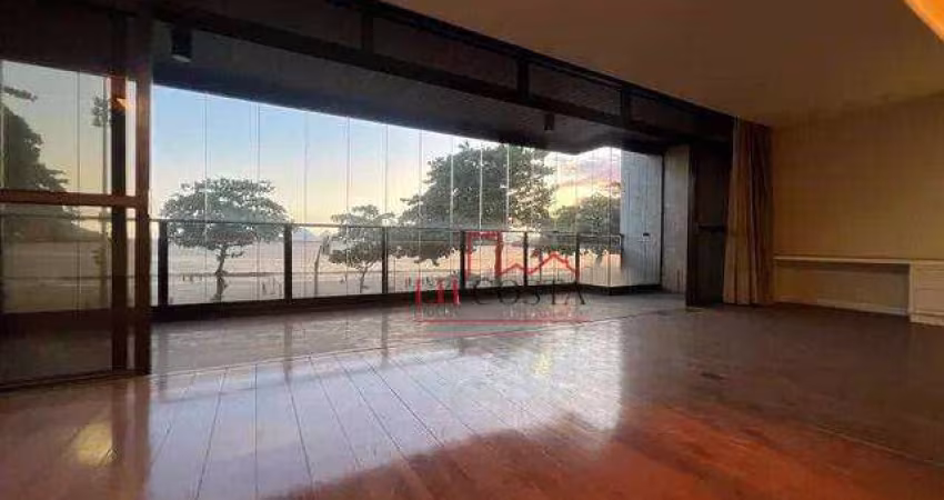 Apto com 360m², Vista deslumbrante para o Mar! 4 Qtos com 2 suítes  e 2 closet, 2 vagas à venda, 360 m² por R$ 4.300.000 - Icaraí - ESTUDA PERMUTA .