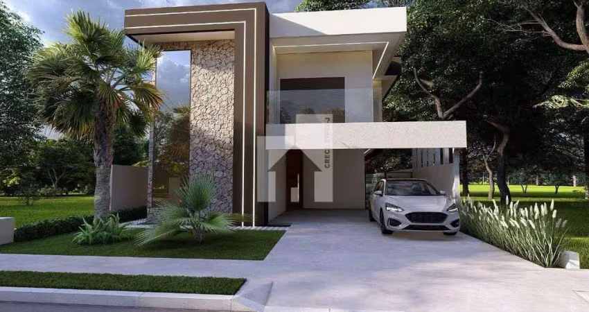 Casa à venda em construção, 185m² construídos, 3 suites, garagem 4 autos, piscina, Condominio Gran